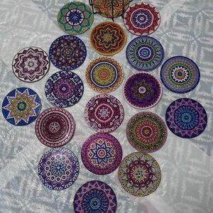 Colorful Mandala Coasters Set